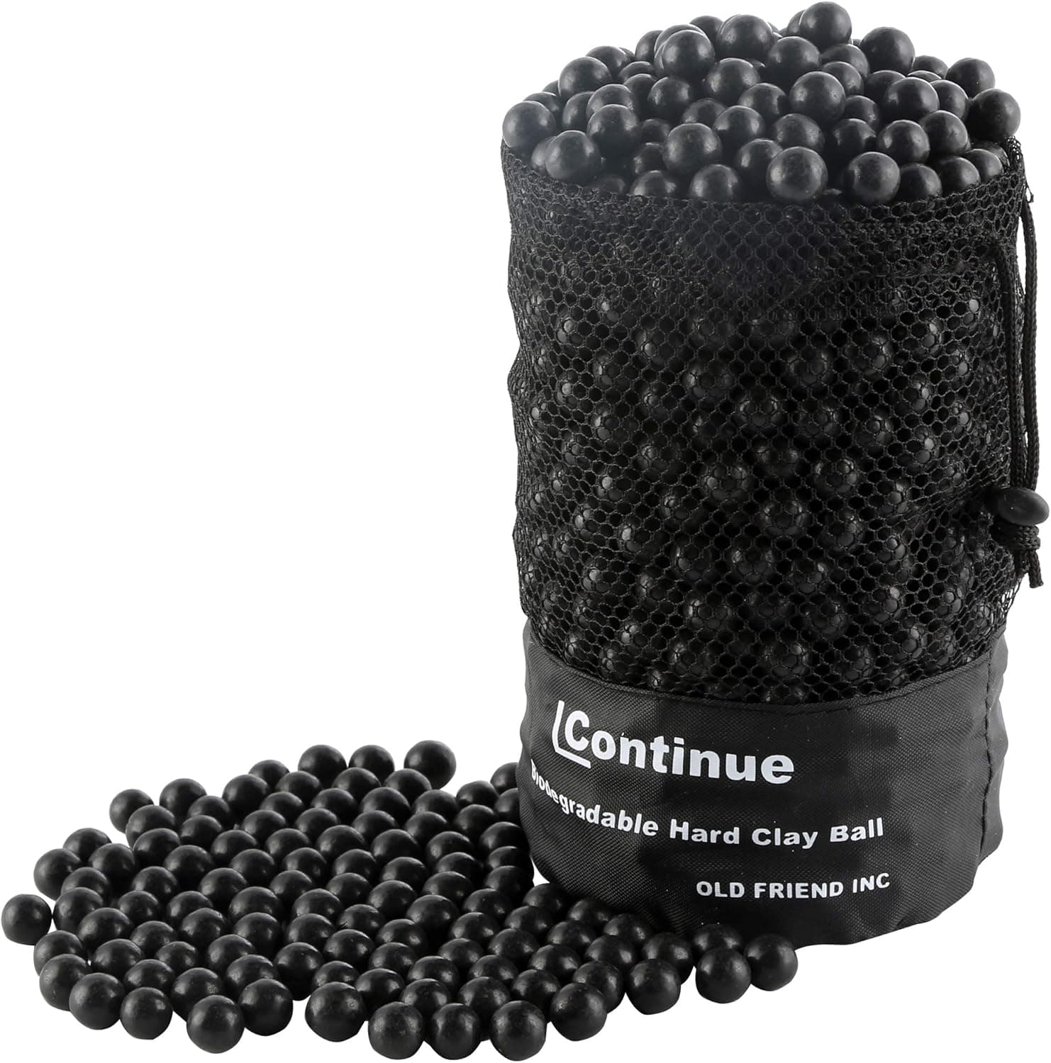 L Continue 1500 Pieces Diameter 3/8" Slingshot Ammo Biodegradable Hard Clay Ball.
