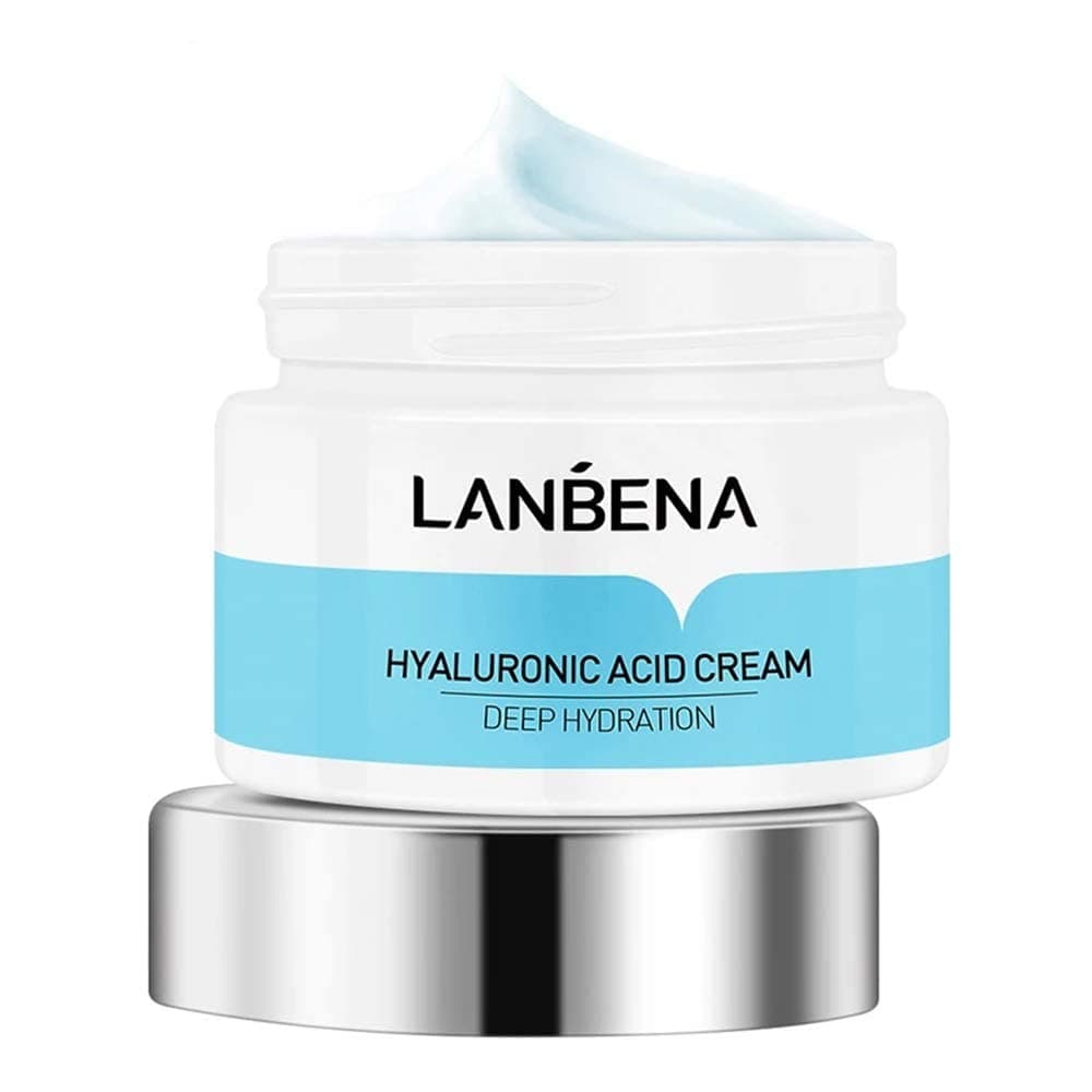 LANBENA Hyaluronic Acid Face Cream Deep Moisturizing, Relief Dry and Rough Skin, Shrinking Pores, Moisturizer Skin Care Lotion Soothing Skin, for Dryness, Dullness Oiliness
