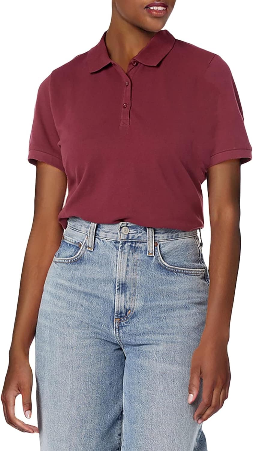 French Toast Girls' Short Sleeve Stretch Pique Polo