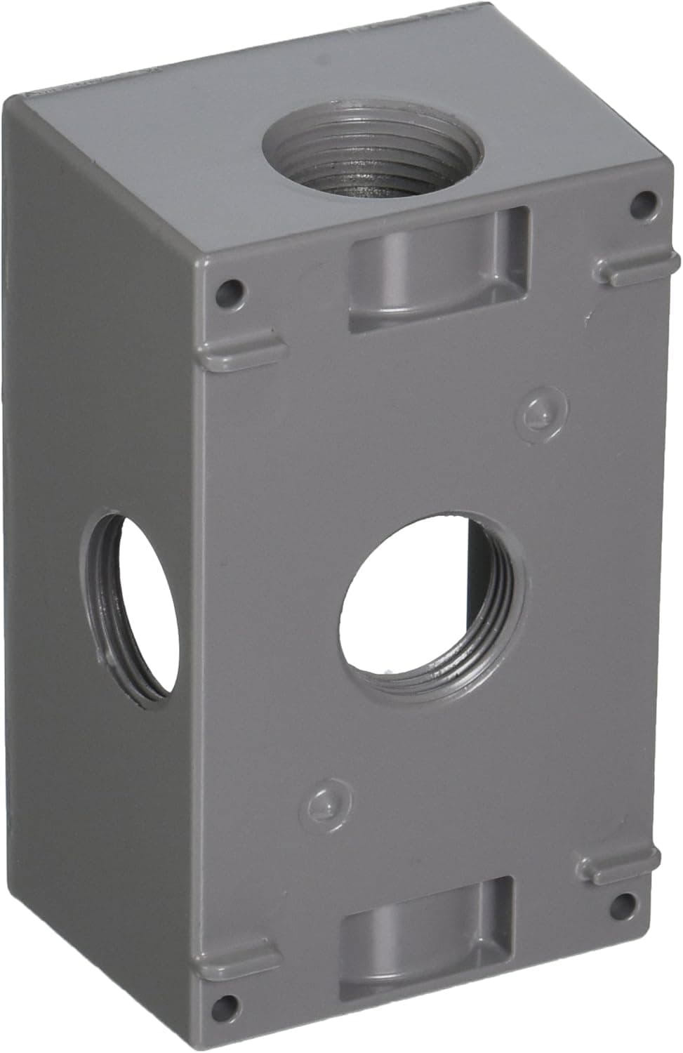 Hubbell-Bell 5332-0 Weatherproof Electrical Box, 1 Gang, 18.3 Cu-in, 4-1/2 in L X 2-3/4 in W X 2 in D, 3/4 Inch, Gray
