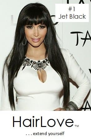 HairLove Elite Clip In Hair Extensions, 21 Clips, 150g (18", 1 Jet Black)