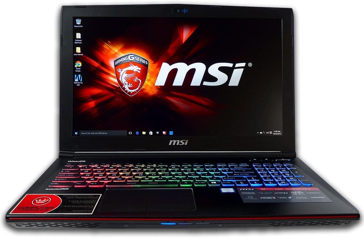 CUK MSI GE62 Apache Pro 15.6-inch Notebook PC Intel Skylake i7-6700HQ 16GB RAM 256GB SSD + 2TB HDD NVIDIA GTX 960M 2GB Full HD Windows 10 Gaming Laptop Computer