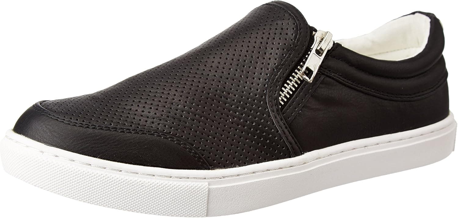 Steve Madden Women's Ellias Fashion Sneaker, Black, 7.5 M US