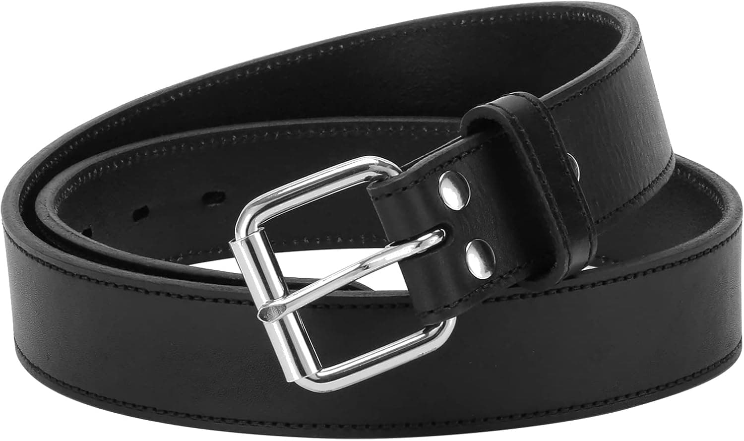 POYOLEE Concealed Carry CCW Leather Gun Belt | Top Grain Leather Belt for Gun Carry | Mens Heavy Duty EDC Belt 1 1/2-Inch