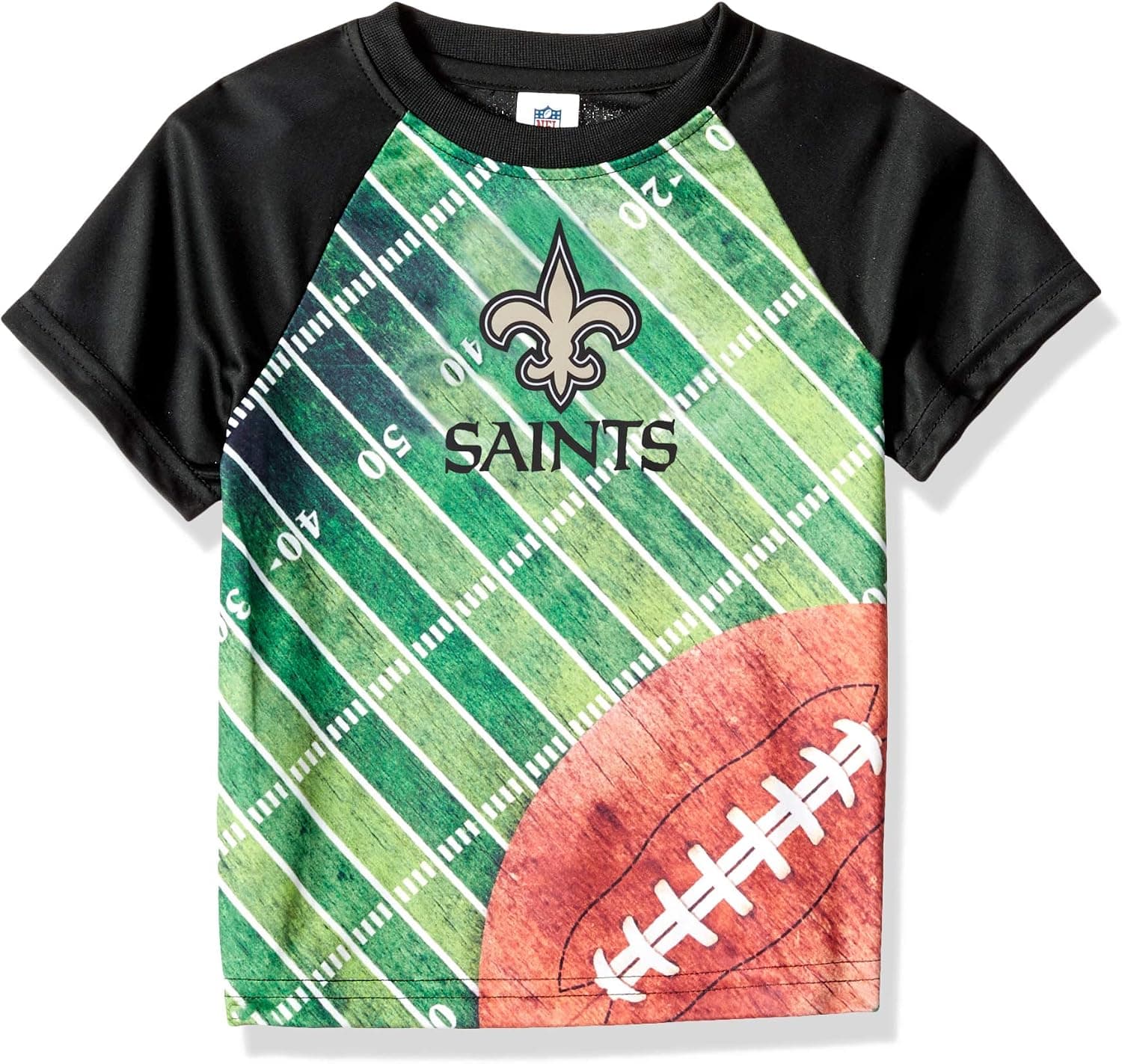 NFL New Orlean Saints Unisex Short-Sleeve Tee, Black, 3T