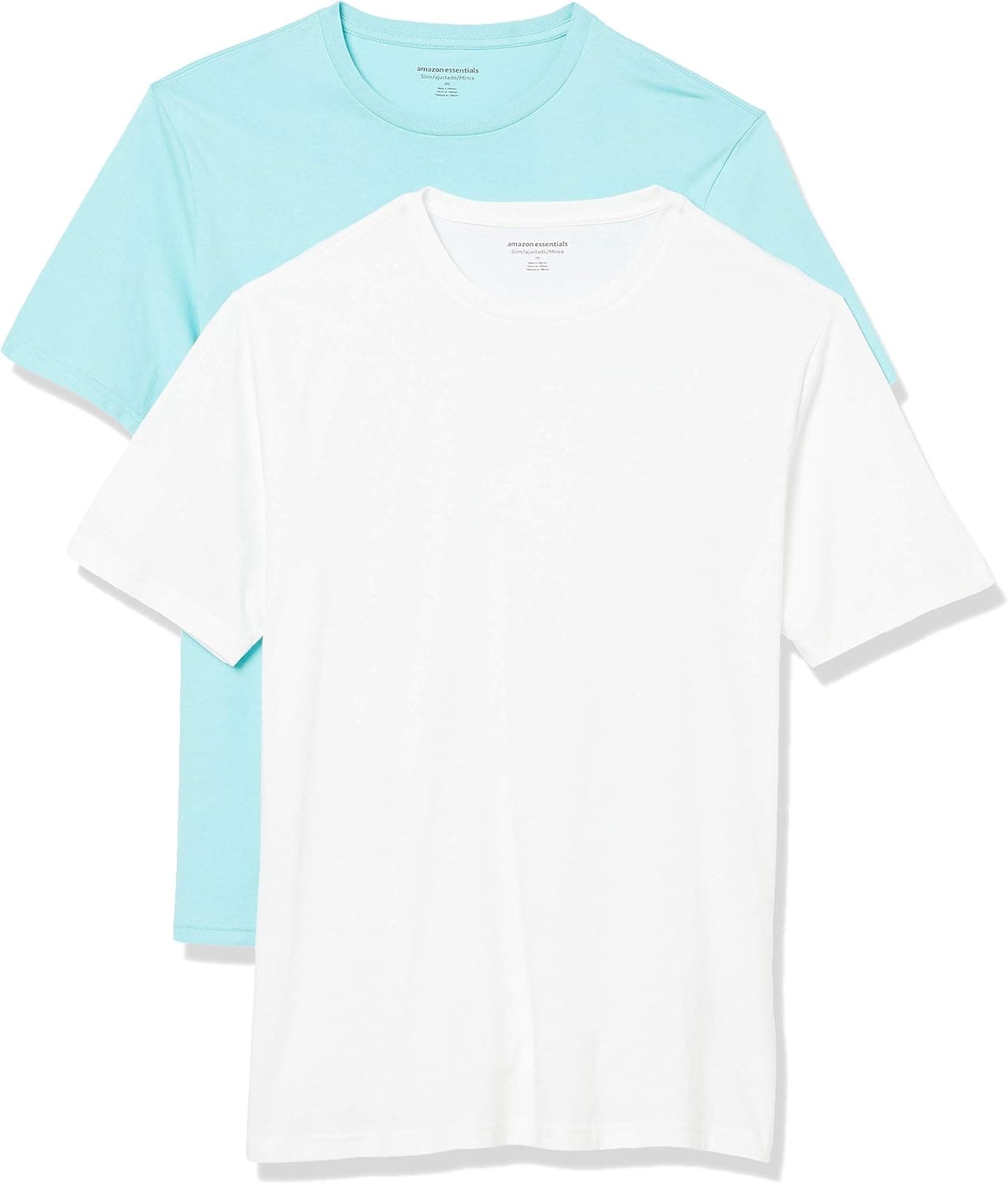 Amazon Essentials Men's Slim-Fit Short-Sleeve Crewneck T-Shirt, Pack of 2