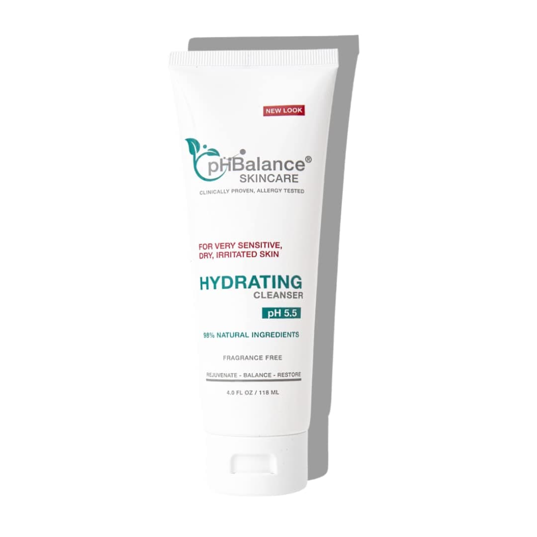 pH Balance Skincare Hydrating Face Wash Gel Cleanser - Daily Facial & Body Moisturizing Cleanser - For Dry, Acne-Prone Sensitive Skin - All Natural No Fragrance, Cruelty Oil, Paraben Free 4oz