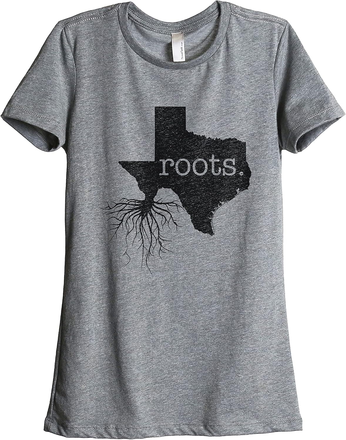 Thread Tank Home Roots State Texas Womens Relaxed T-Shirt Tee Heather Grey