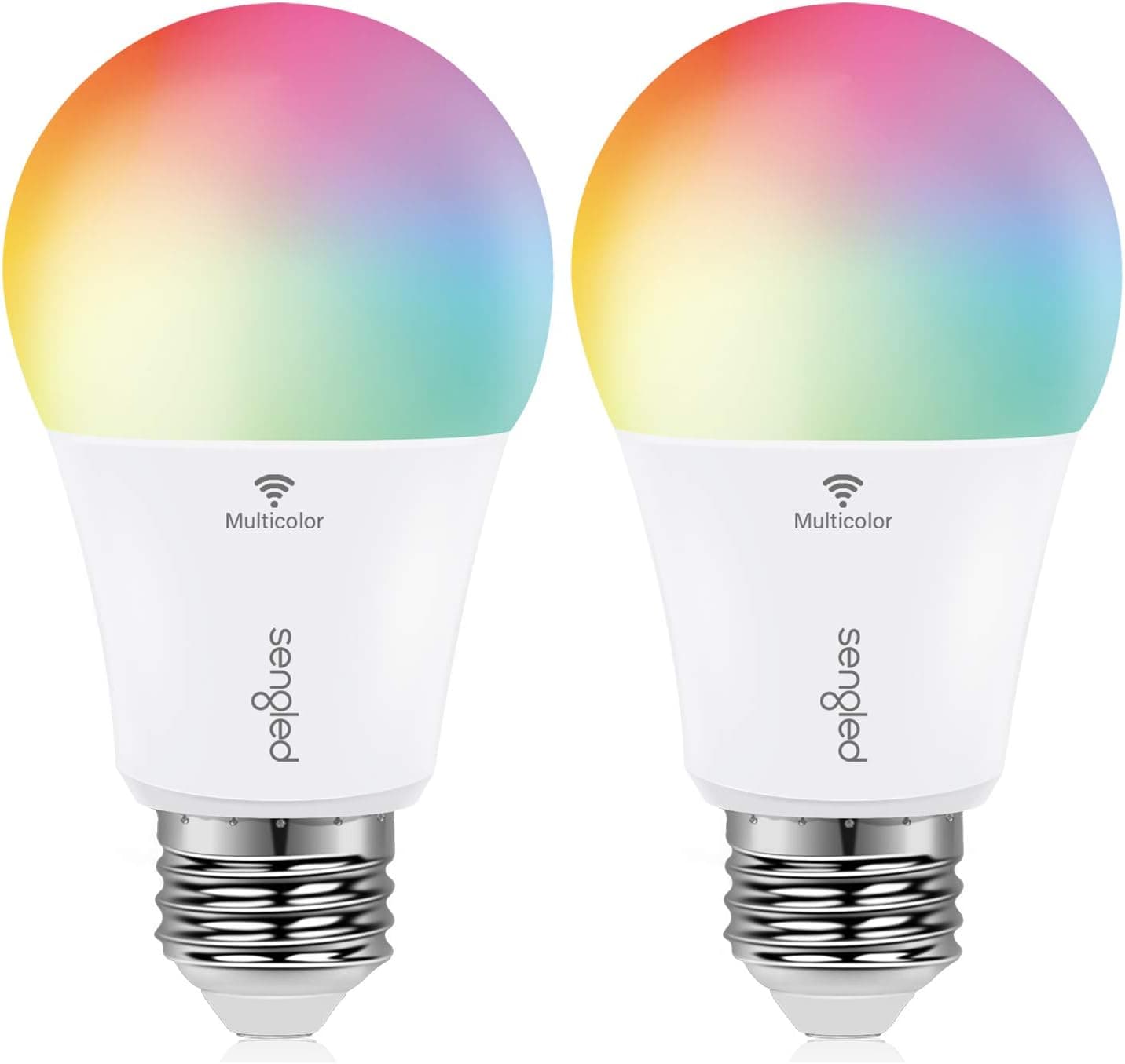 Sengled Smart Bulb, Color Changing Smart Bulbs Work with Alexa & Google Assistant, WiFi Light Bulbs No Hub Required A19 RGB Multicolor LED Light Bulb 60W Equivalent 800LM, 2 Pack