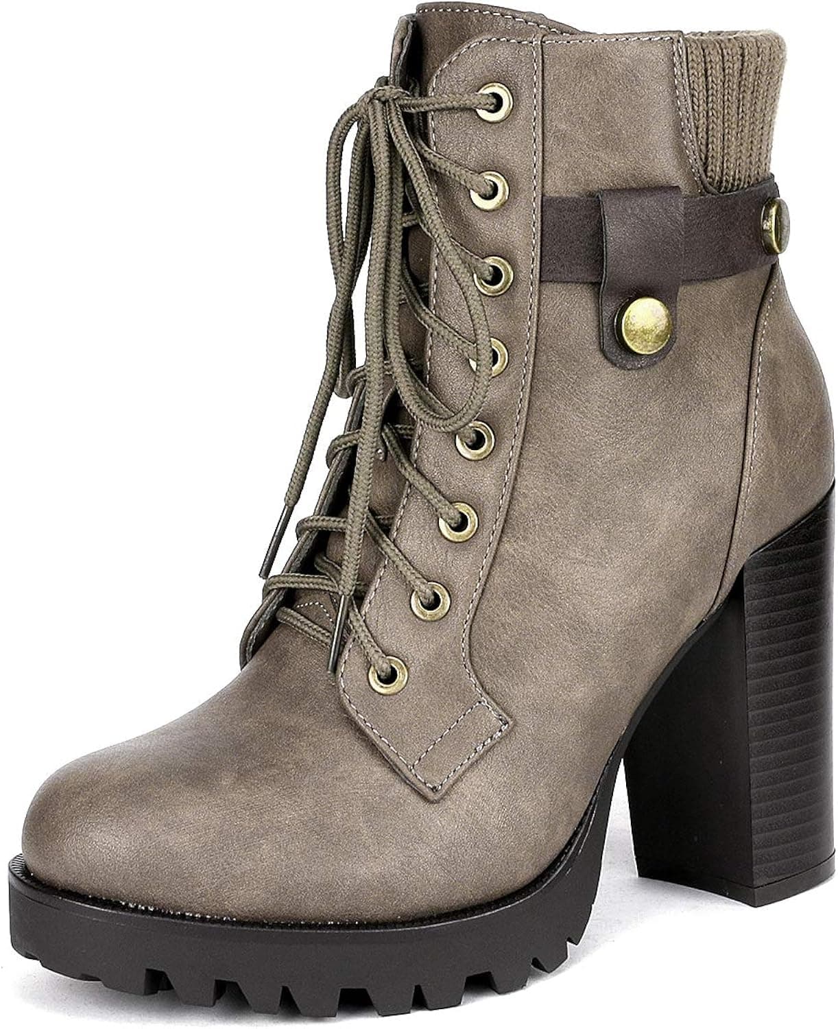 DREAM PAIRS Women's Fashion Ankle Boots - Chunky High Heel Booties