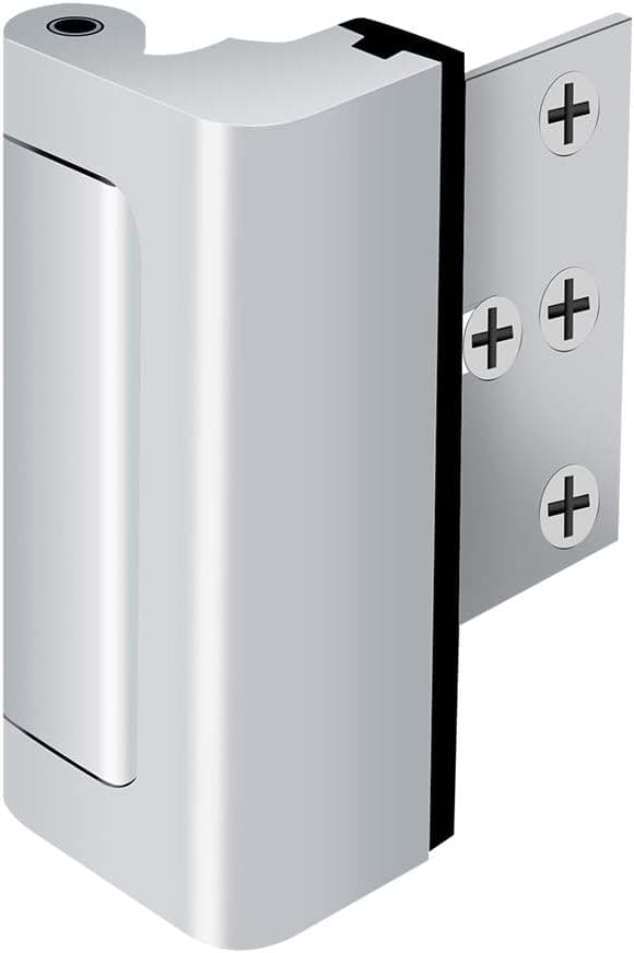 Security Door Lock Door Reinforcement Lock Childproof Door Safety Lock with 3" Stop Add Extra Security to Your Home Withstand 800 lbs to Prevent Unauthorized Entry for Swing-in Door (Chrome-1pack)