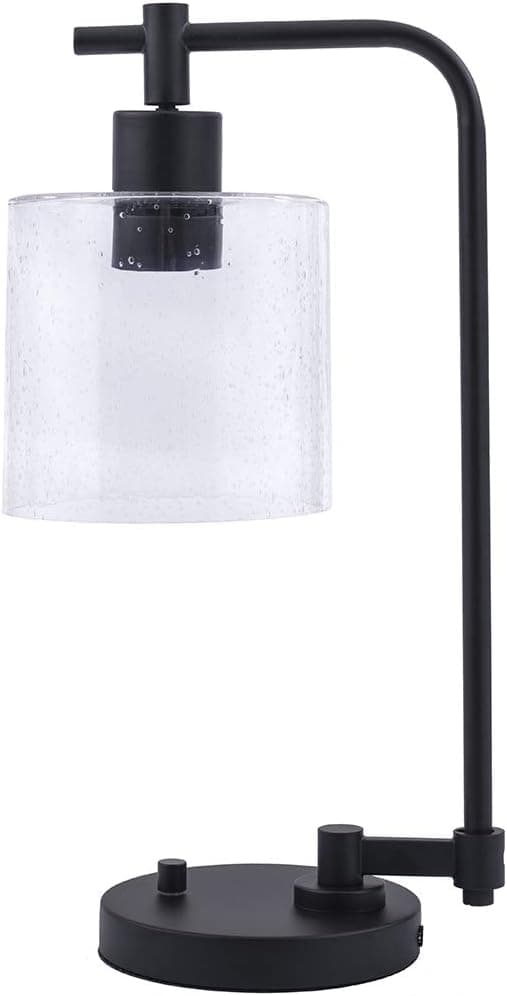 Quality Craft Oil Rubbed Modern Industrial Desk Lamp with Glass Shade, Bronze