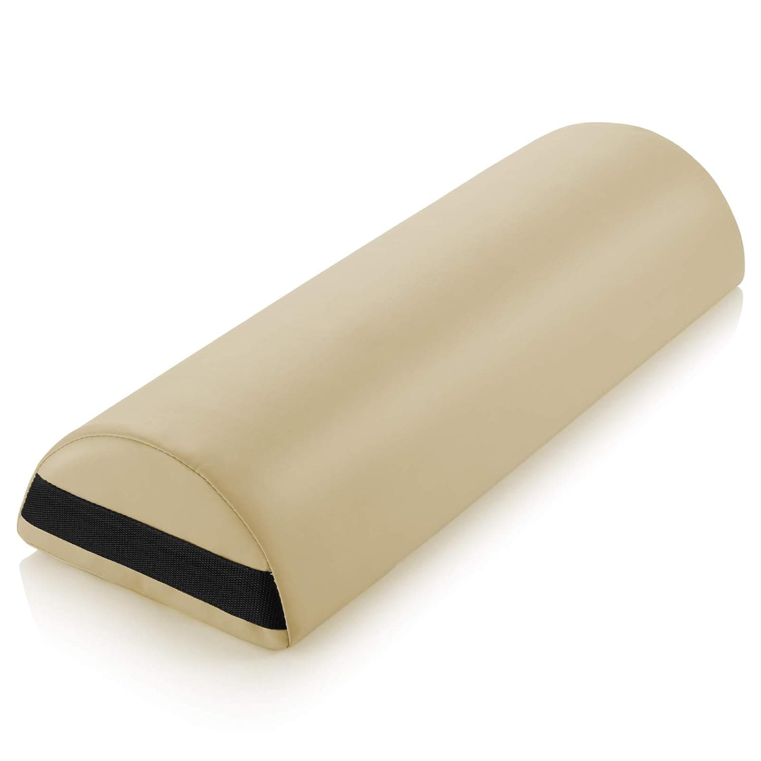 Saloniture Jumbo Half Round Massage Table Bolster Pillow Pad - 26 x 9 x 4.5 Inch - Cream