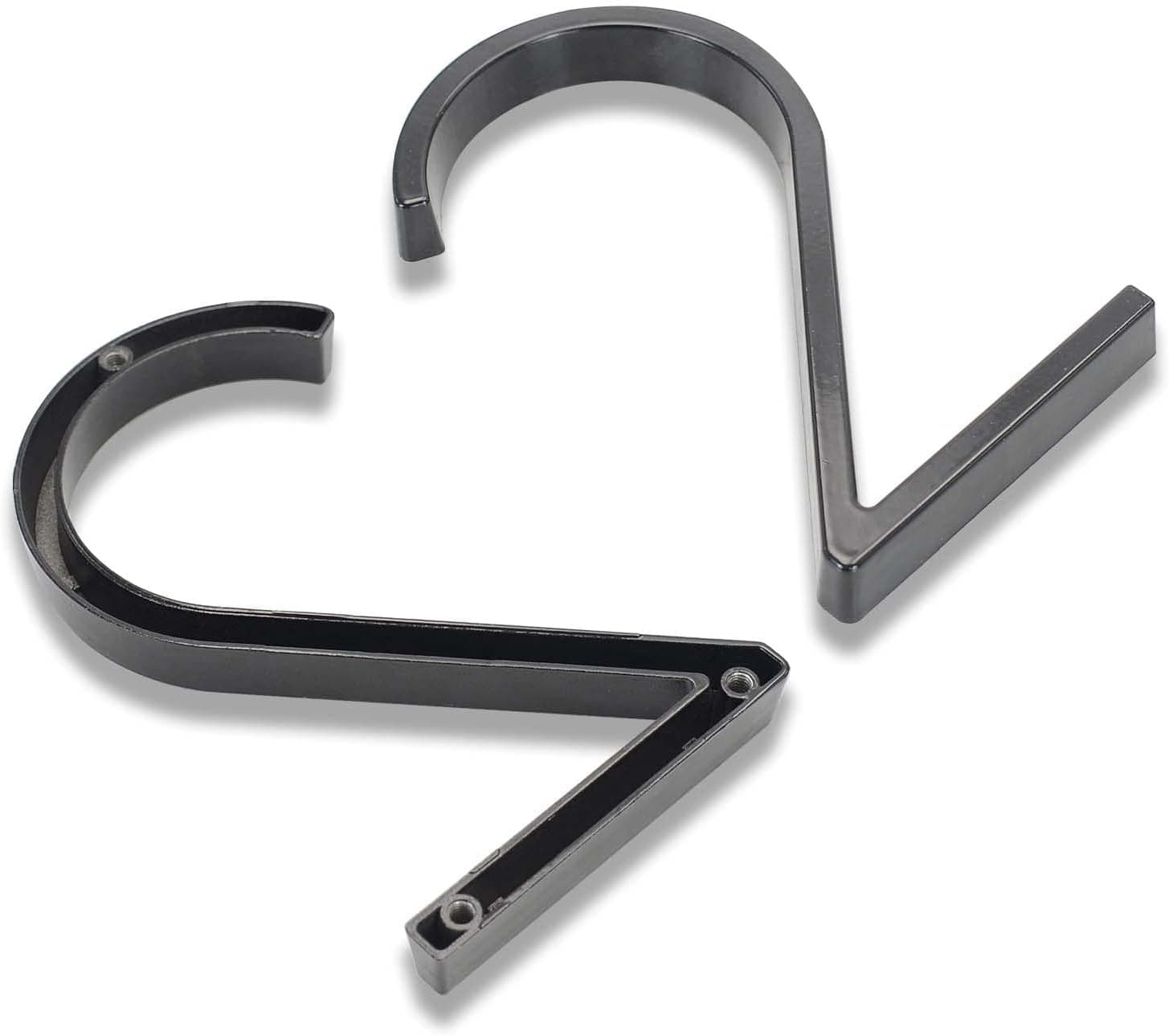 House Numbers 5 Inch for Outside, CAMXON Black Metal 3D Shadow Floating Villa Door Address Numbers for Houses with Nail Kit, 911 Visibility Signage and Ultiple Placement Options, Number 2