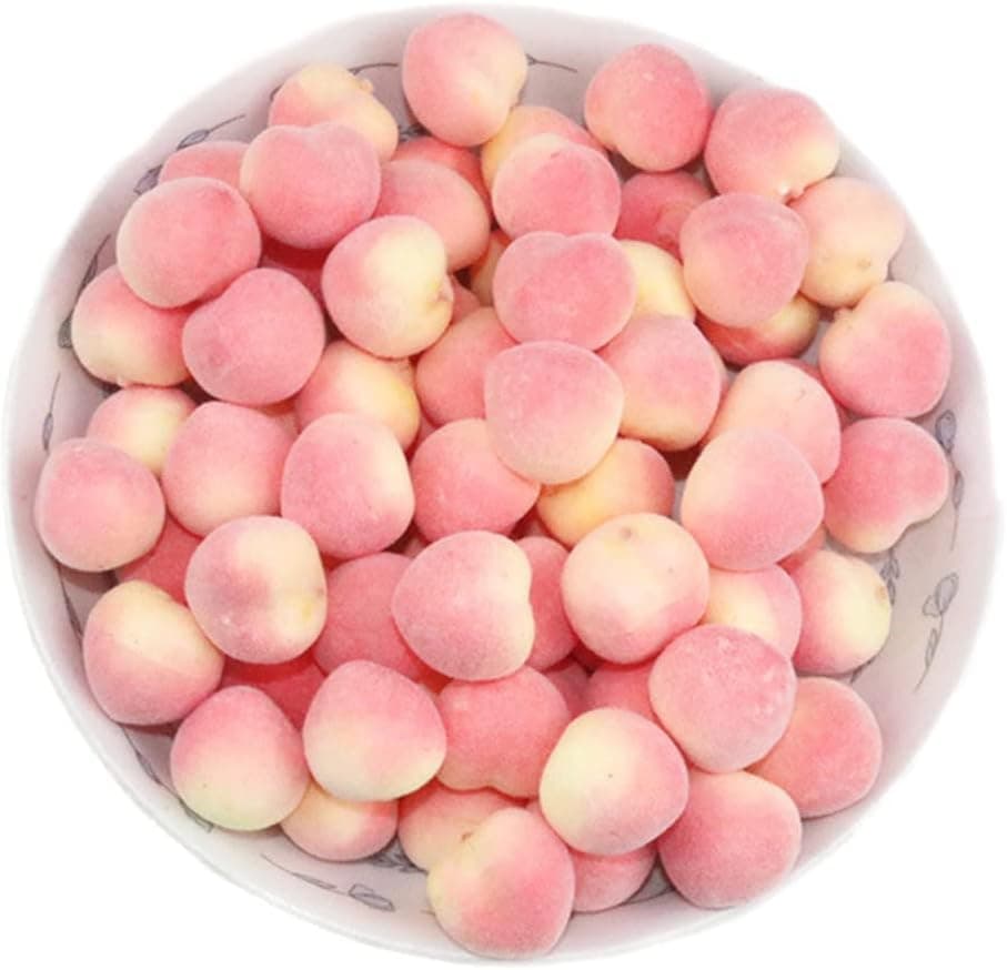 HCCY Fake Peach Artificial Fruit Lifelike for Home Kitchen Festival Party Decoration 30PCS