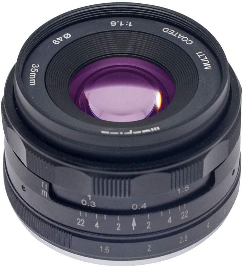 Mcoplus 35mm F/1.6 Manual Focus Lens APS-C Fit Fujifilm X Mount Cameras XA3 XA5,XA7,XT1,XT2,XT3,XT10,XT20,XT30,X-pro2,XT100,X100F XH1 etc.