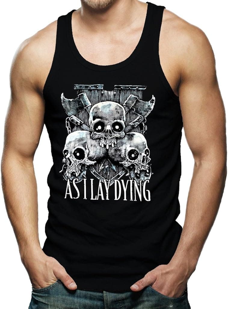 As I Lay Dying Metalcore Band AILD Logo Men's Shirt Tank Top