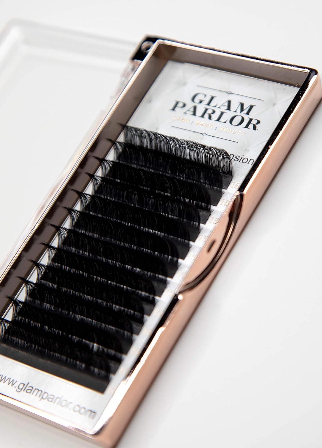 Glam Parlor .03 C & D Curl Soft Matte Individual Volume Eyelash Extensions - Easy to Fan - No Residue Strip - Faux Mink - 8-17mm Individual & Mixed Trays avail - Salon Use (D Curl 8mm)