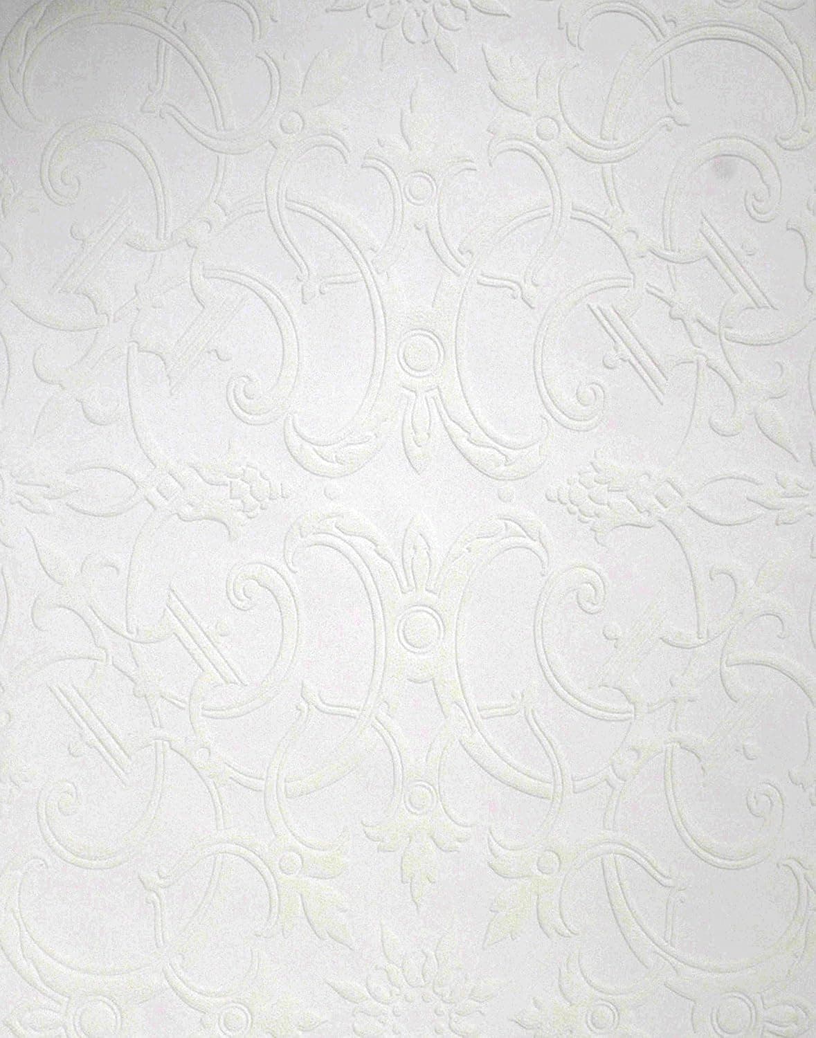Brewster 148-62986 Paintable Solutions III Chateau Damask Paintable Wallpaper Wallpaper