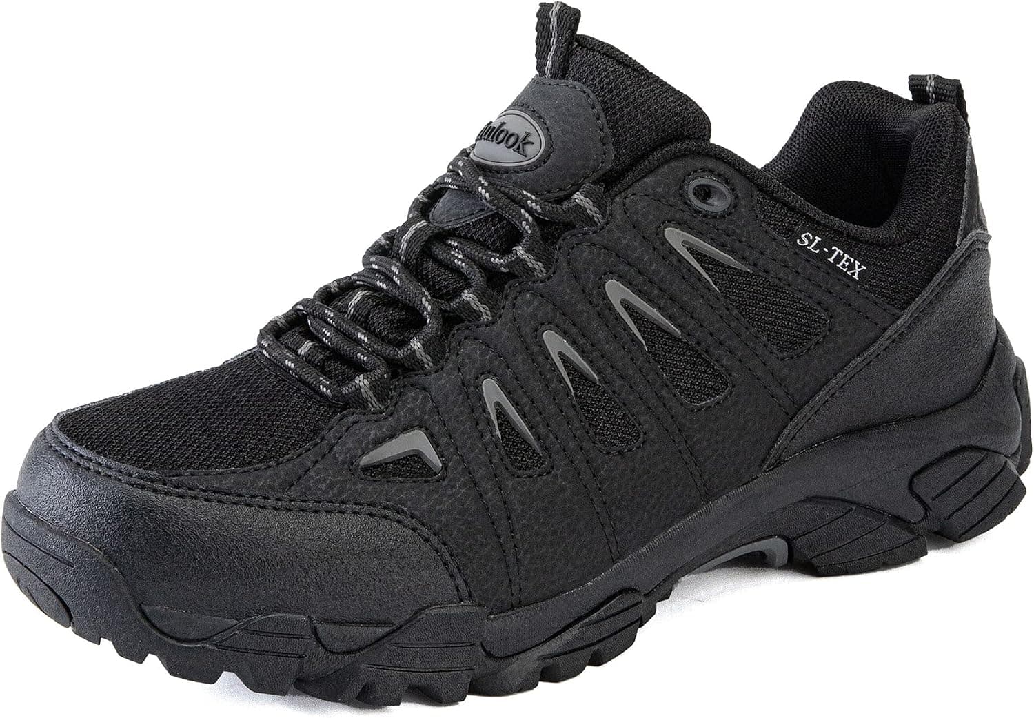 SHULOOK Men's Waterproof Hiking Shoes Non Slip Outdoor Low Top Lightweight Ankle Boots Breathable Hike Trekking Trails Work Shoe