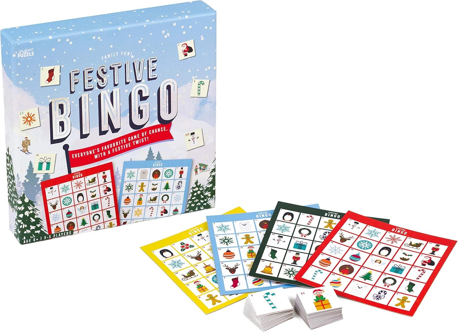 Professor Puzzle Festive Bingo - The Classic Family Party Game of Bingo with a Festive Twist