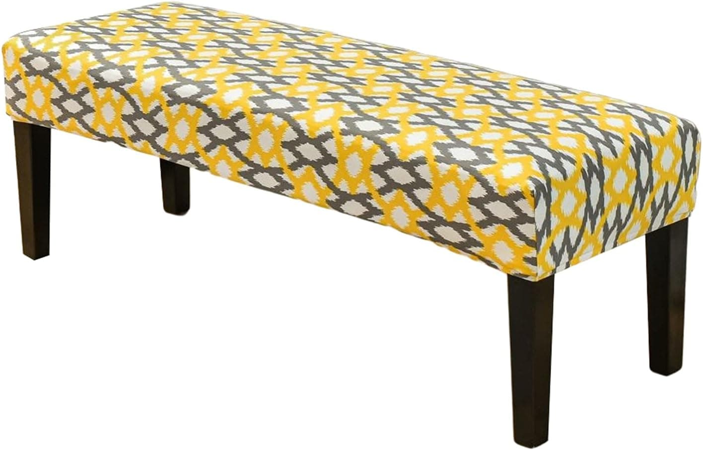 NILUOH Dining Room Bench Covers Stretch Spandex Upholstered Piano Bench Slipcover Printed Non Slip Rectangular Bench Protector for Bedroom Living Room, 12