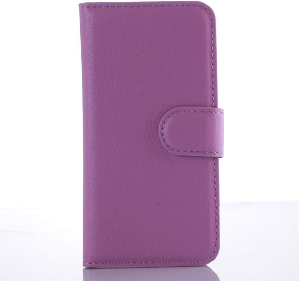 Leather Case for iPod Touch 7th 6th 5th Generation (2020-2012 Models of iPod) - Protective Cover Case with Pockets for The iPod Touch (Purple Color)