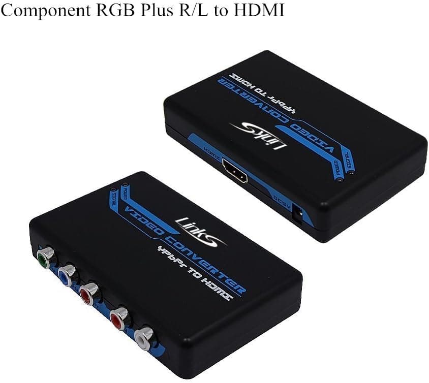 LinkS V1.3 Component RGB Plus R/L to HDMI Converter Support 1080p for DVD PS3 - Not for Windows 10 (Component to HDMI/ no cables included)