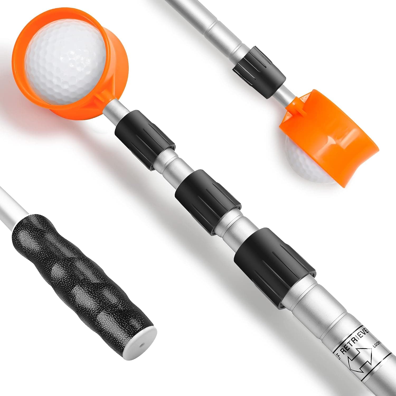 prowithlin Golf Ball Retriever, 6/9/12/15/18ft Aluminum Alloy Golf Ball Retriever Telescopic Golf Accessories Golf Gift