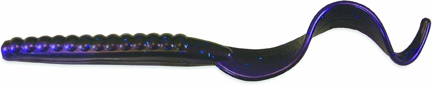 Culprit 7-Inch Fat Max Worm Bait (10-count), Blue Fleck
