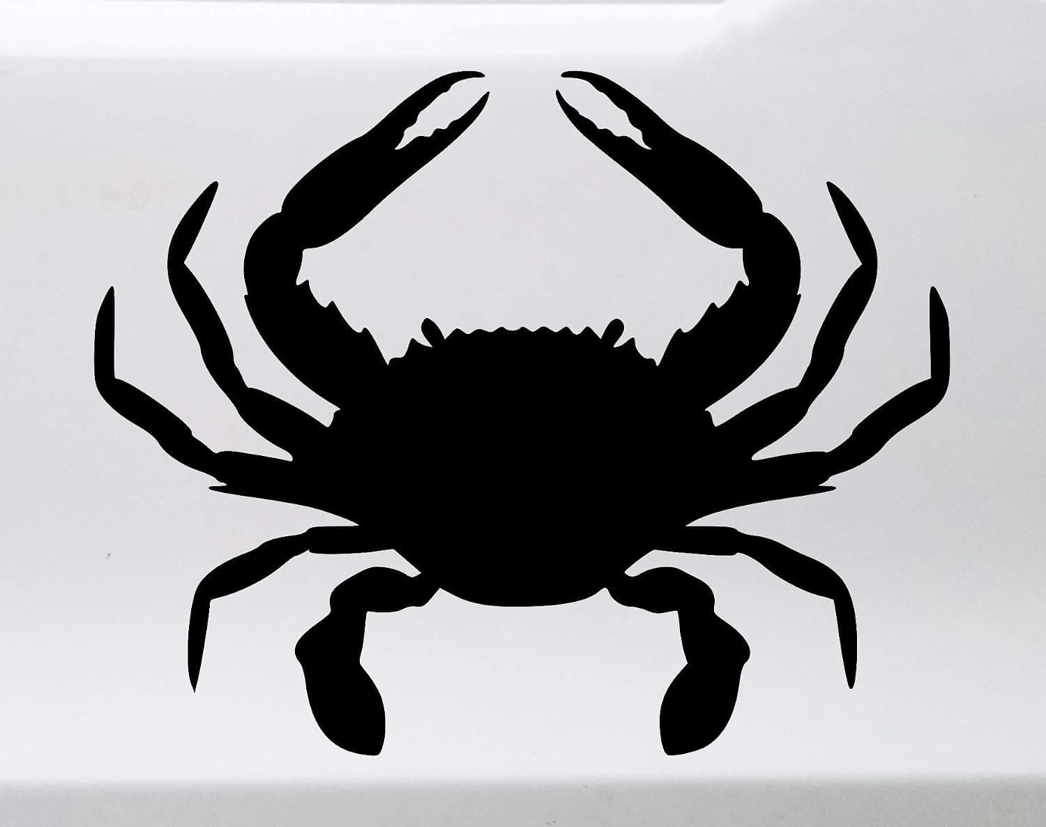 Minglewood Trading Red - Crab Vinyl Sticker - Crustacean Claws Beach Sea Creature Ocean King -V1- Die Cut Decal - 5w x 4h inches