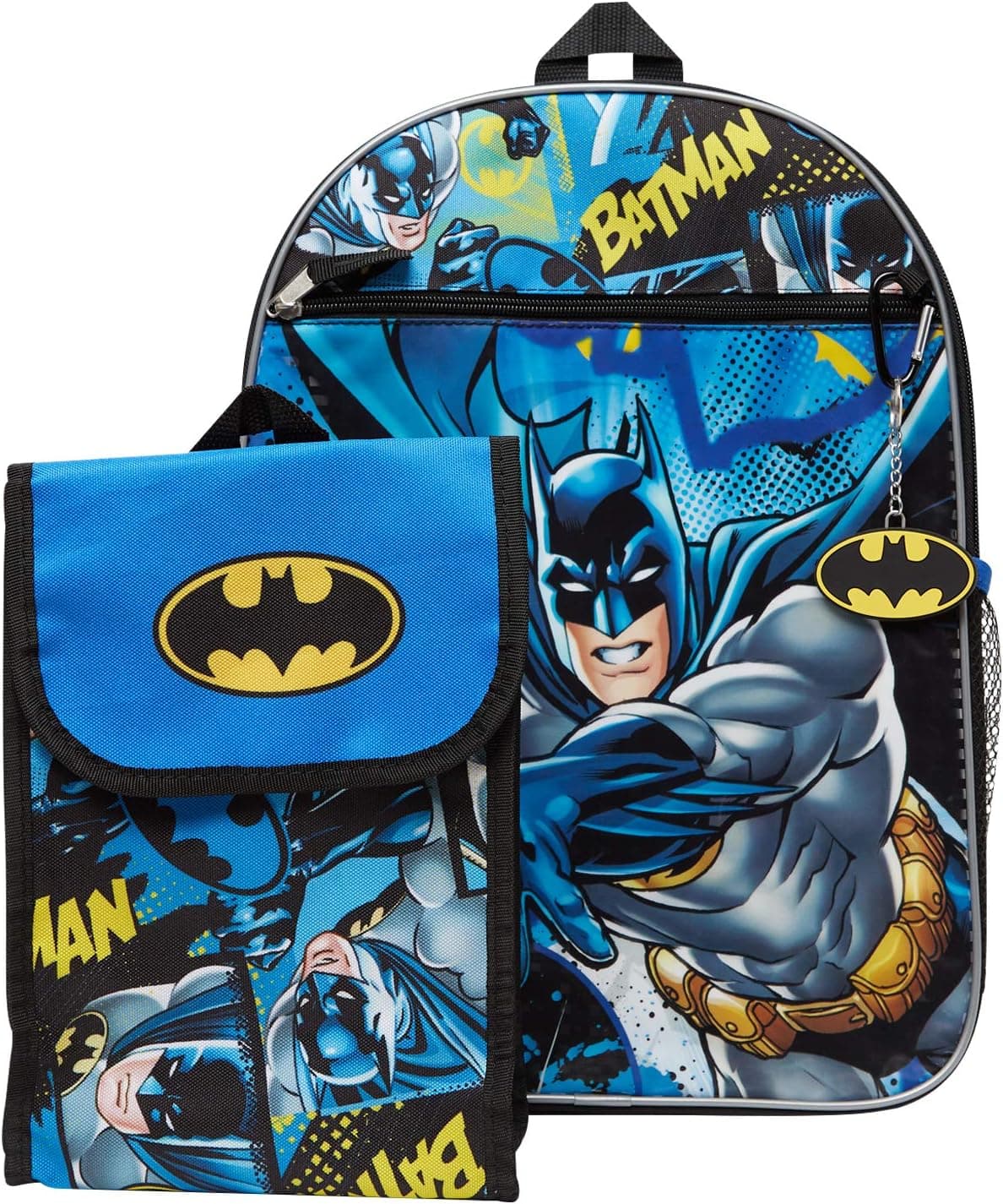 LEGO Batman Backpack Combo Set - Lego Boys' 4 Piece Backpack Set - Backpack & Lunch Kit (Lego Batman)