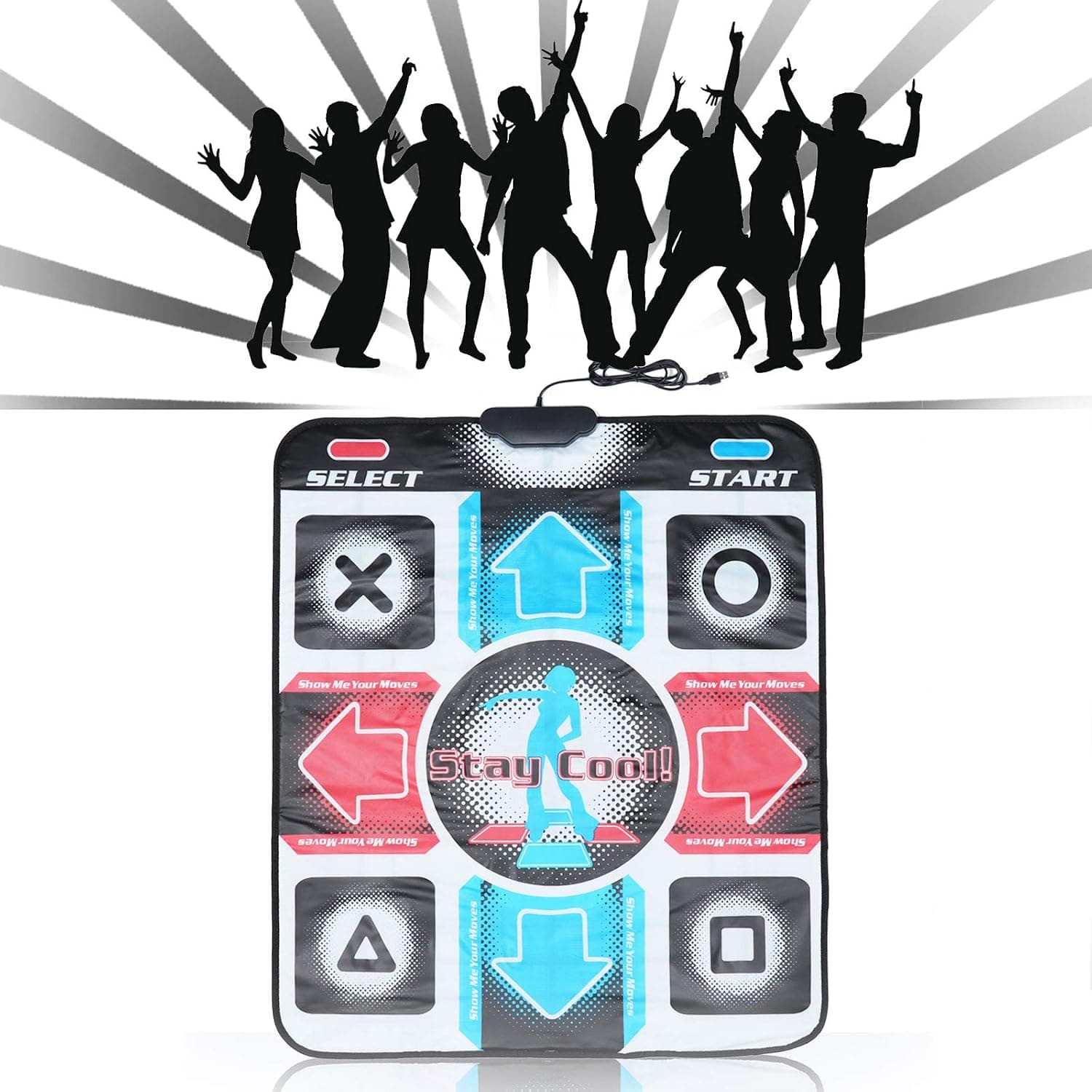 PIAOPIAONIU Dance Pad Dancing Mat,USB Single 11 Keys Non-Slip Sensitive Dancing Dance Blanket for Laptop Video Game Kids Adults Family Home Entertainment