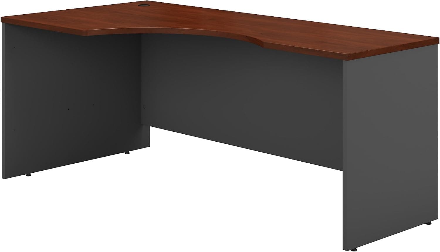 Bush Business Furniture Series C Left Handed Corner Desk, 72W, Hansen Cherry