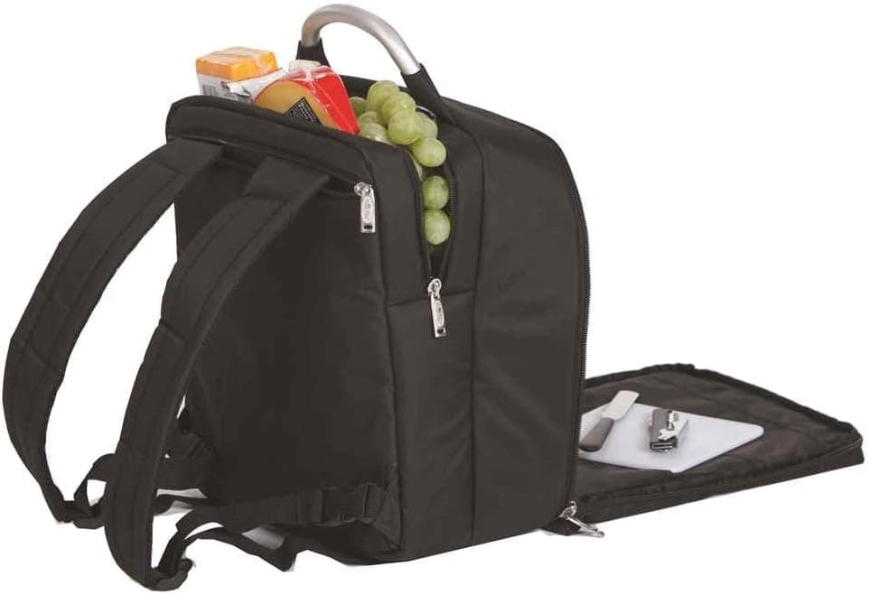 Wine And Cheese Back Pack With Thermal Foil Insulated Cooler By Picnic Plus
