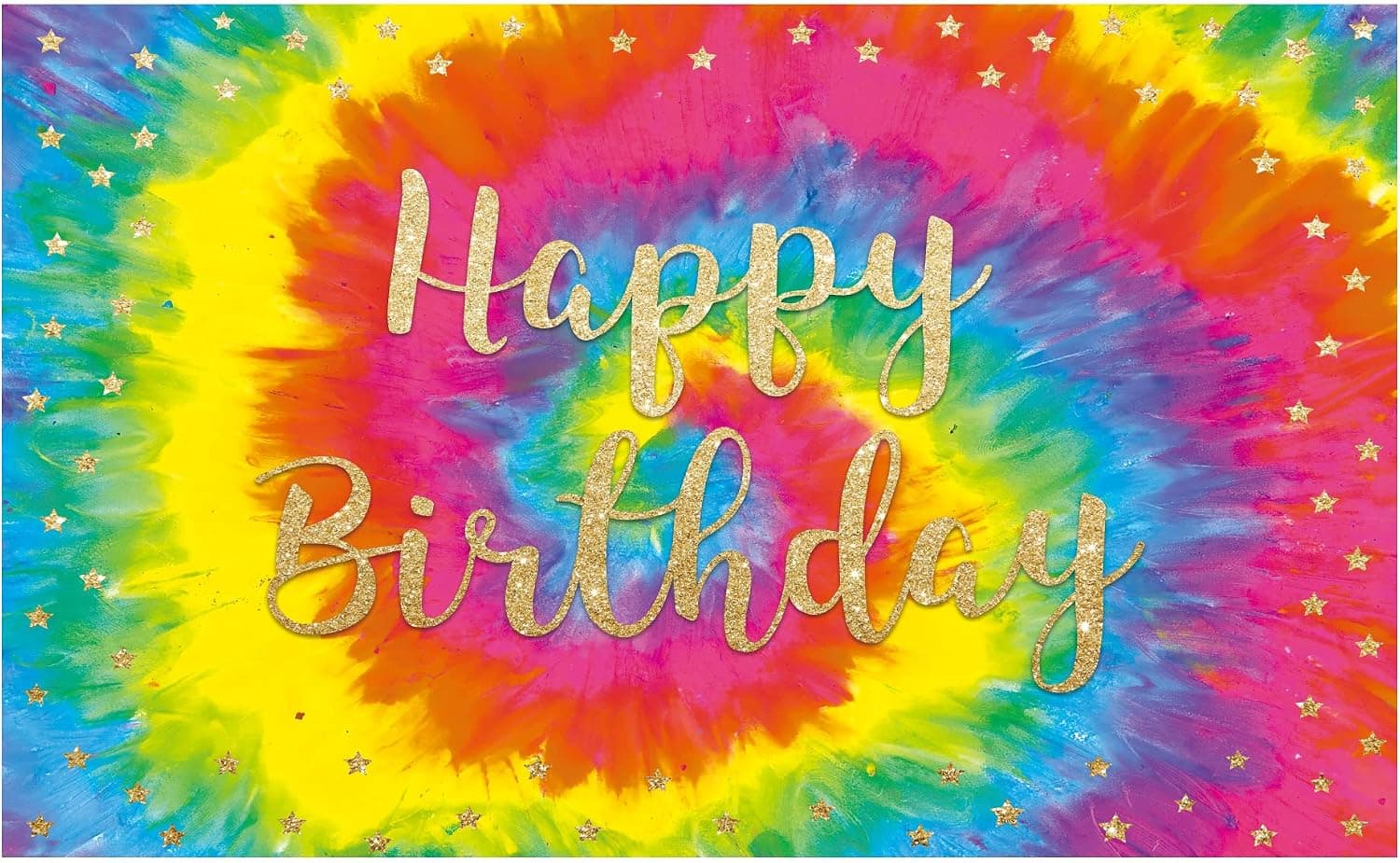 Allenjoy Colorful Spiral Background for Tie Dye Birthday Party Backdrop Kids Girls Rainbow Theme Happy Bady Decoration 60s 70s Hippie Groovy Banner Supplies Cake Table Favors Photo Shoot Props
