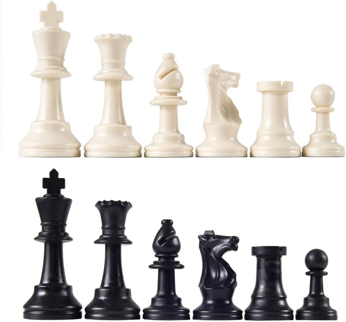 Heavy Tournament Quality Triple Weighted Staunton Chess Pieces with 3 3/4" King