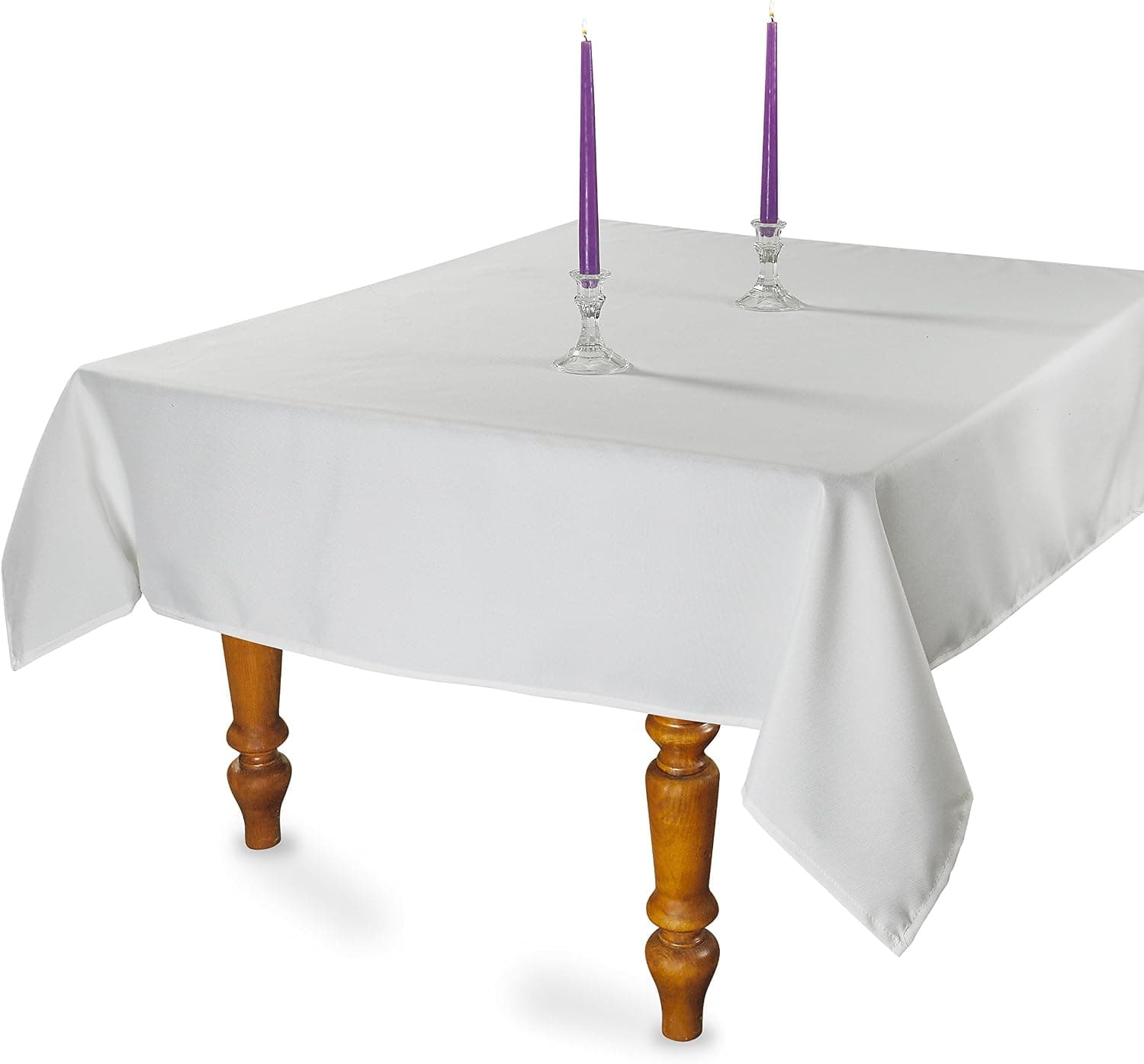 Light In The Dark Square Tablecloth (White) 70 x 70 Inch – Polyester Table Cloth – Perfect for Restaurant, Wedding, Dinner Party, Home Décor.
