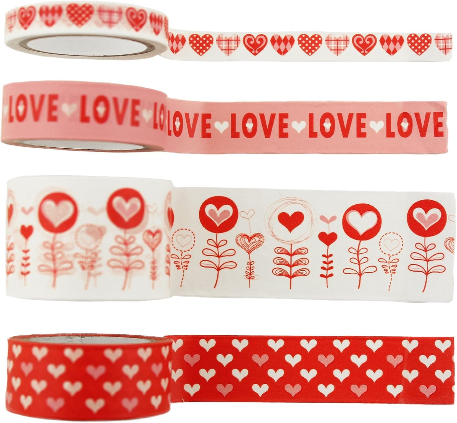 Adorox Valentine's Day Washi Masking Tape Decorative Hearts