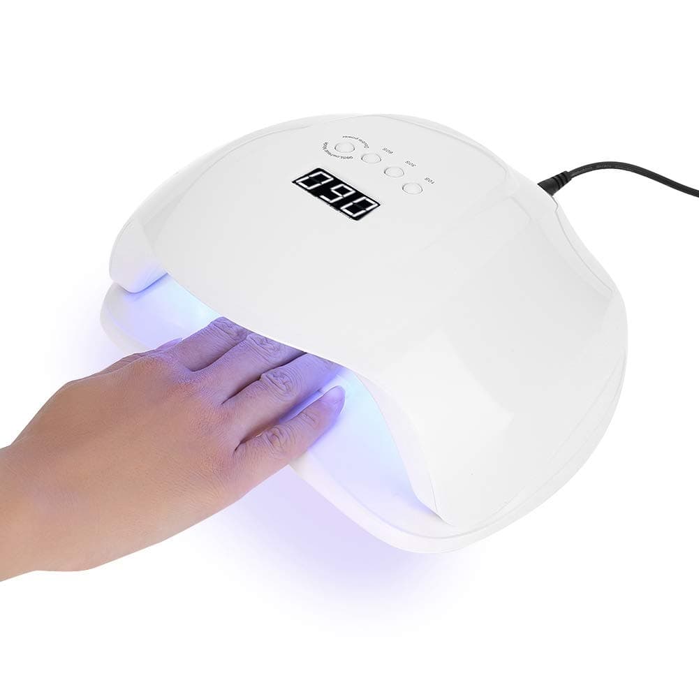 Nail Dryer Lamp, 54W LED Gel Nail Curing Dryer, Uv Nail Builder Gel Drying Machine Portable Nail Manicure Machine with 4 Timers, Nail Polish Curing Lamp Salon Series (Us Plug)