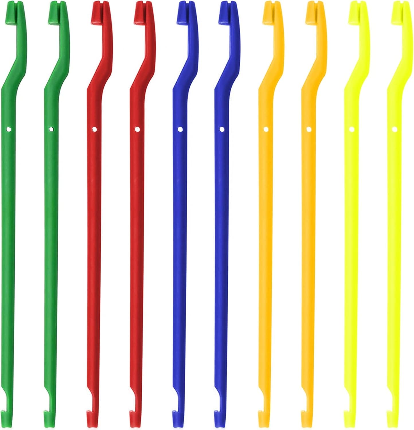 SAMSFX Fishing 10 Pieces x Plastic Multicolor Fishing Hook Disgorgers Detacher Dehooker Hook Removal Tool
