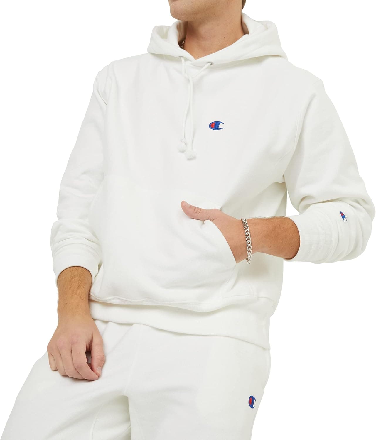 Champion mens Reverse Weave Pullover Hooded Sweatshirt for Men, Best Hoodies for Men, C Logo