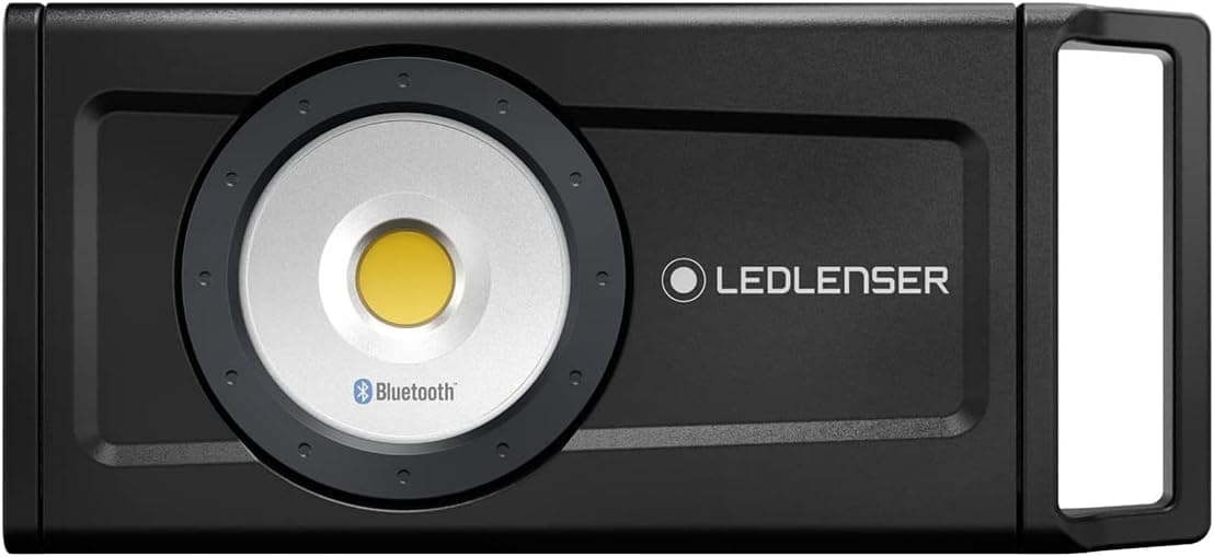 Ledlenser, iF8R Rechargeable High Power LED Professional Light, 4,500 Lumens, Bluetooth Controlled, Built-In Power Bank, Easy Transport Handle