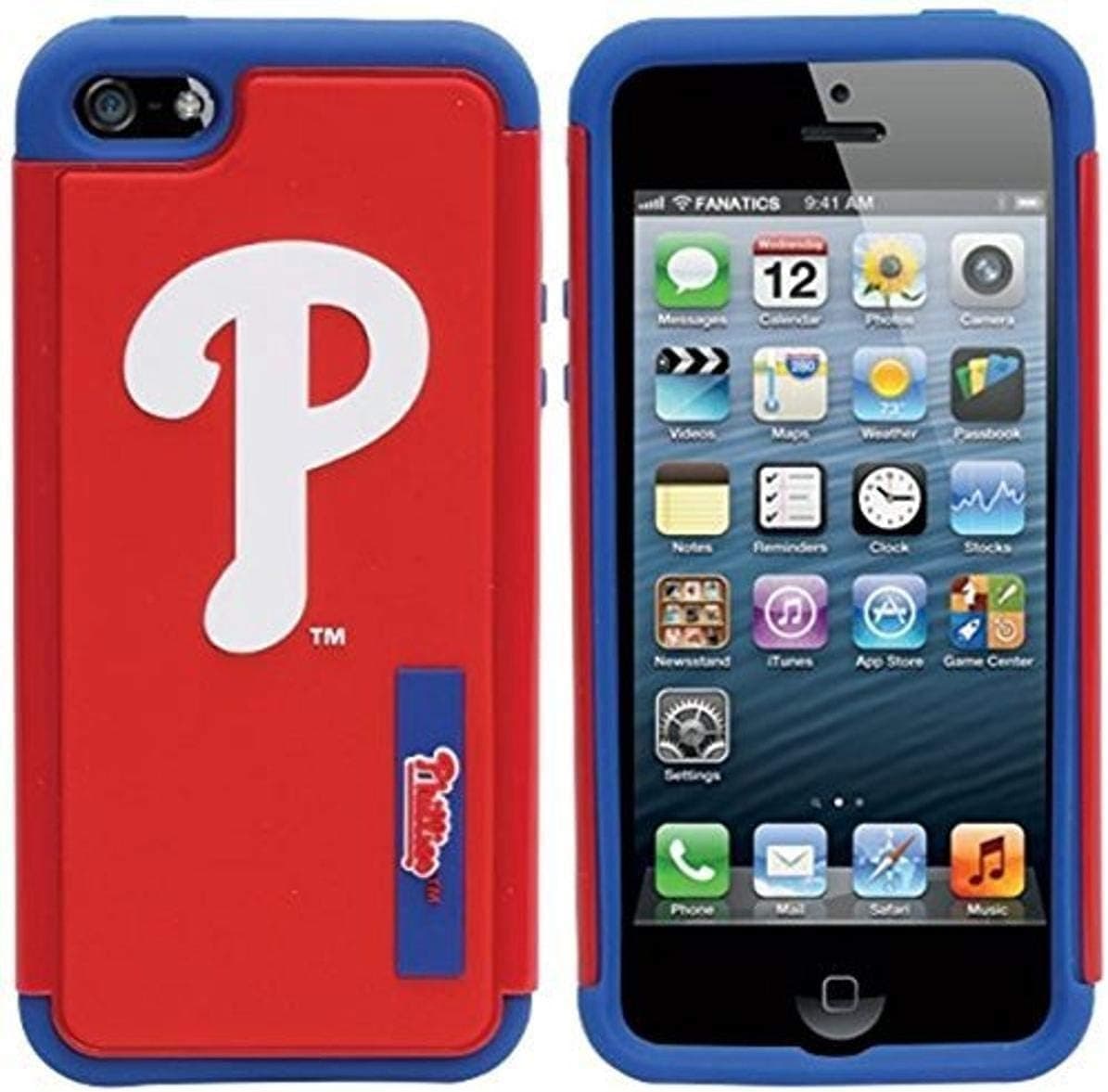 Forever Collectibles MLB Dual Hybrid TPU iPhone 5/5S Rugged Case - Retail Packaging - FOCO MLB Philadelphia Phillies