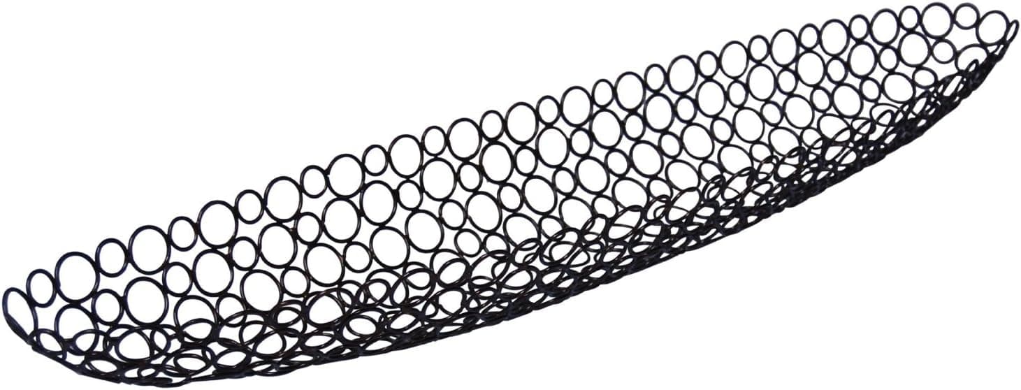 KINDWER Elongated Iron Oval Basket, 28-Inch