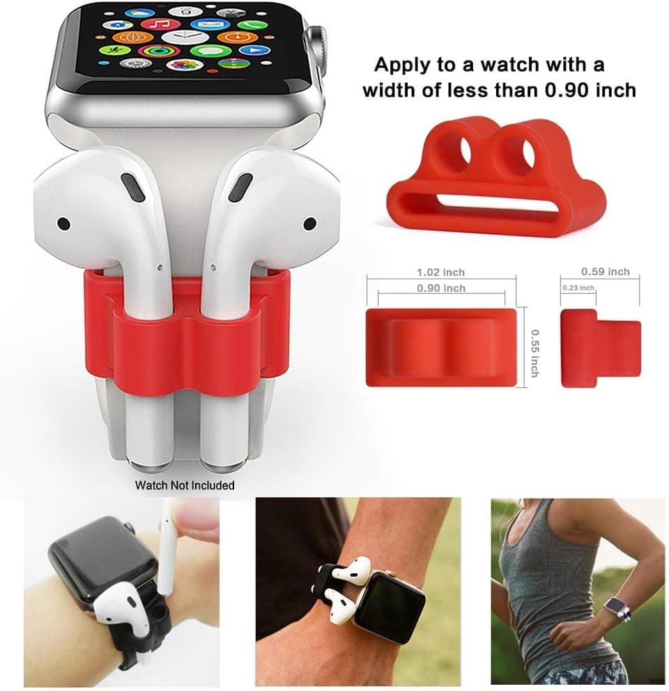 Airpods Accessories, WERONE 5 in 1 Cute Cartoon Silicone Earphone Protective Case Compatible with AirPods Series1&2, 3D Case/Keychain/Anti-Lost Lanyard/Ear Hooks/Watch Holder (MickeyA)