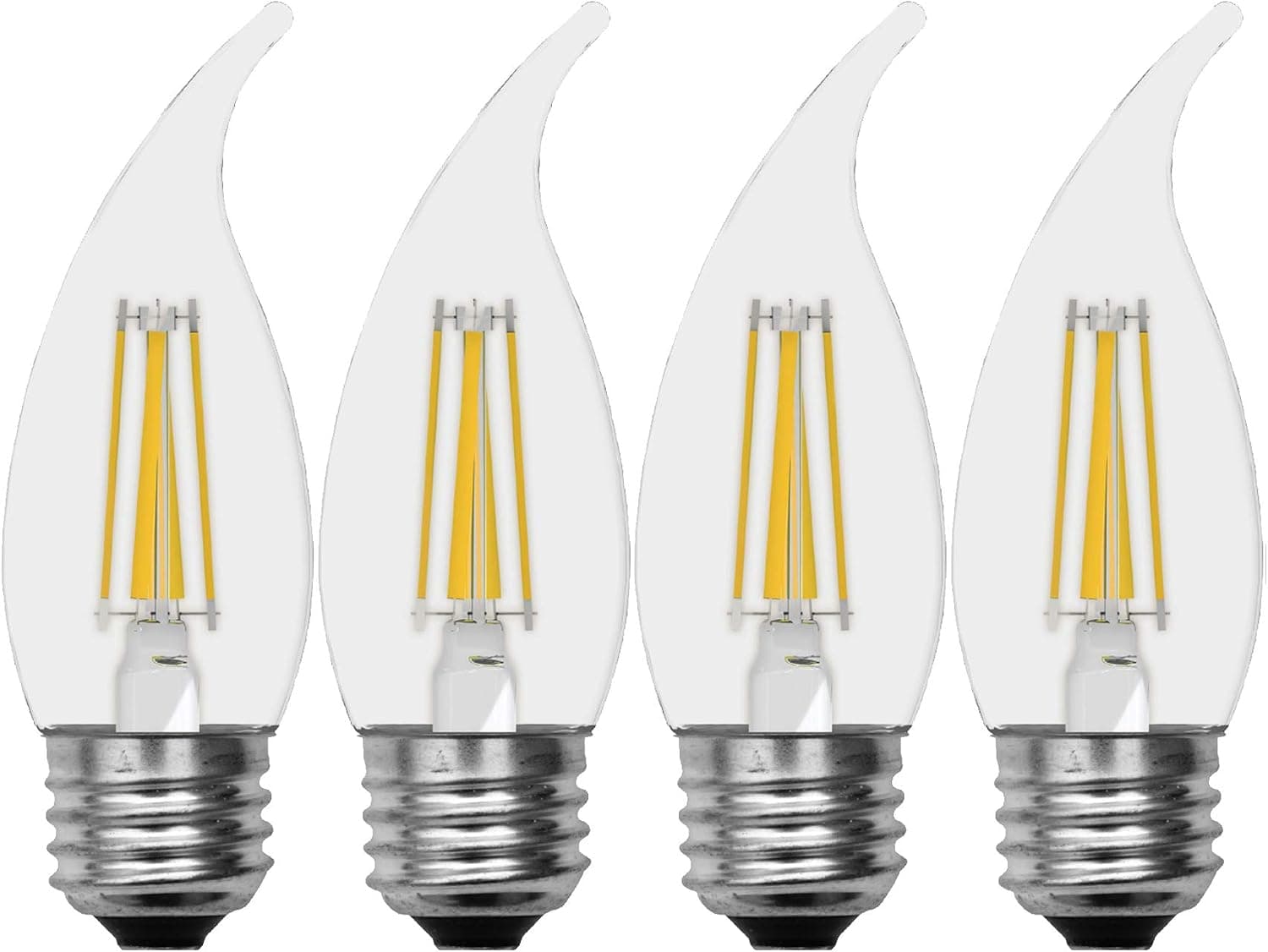 GE Lighting LED Decorative Light Bulbs, 3.5 Watt (40 Watt Equivalent) Soft White, Medium Base, Dimmable (4 Pack)