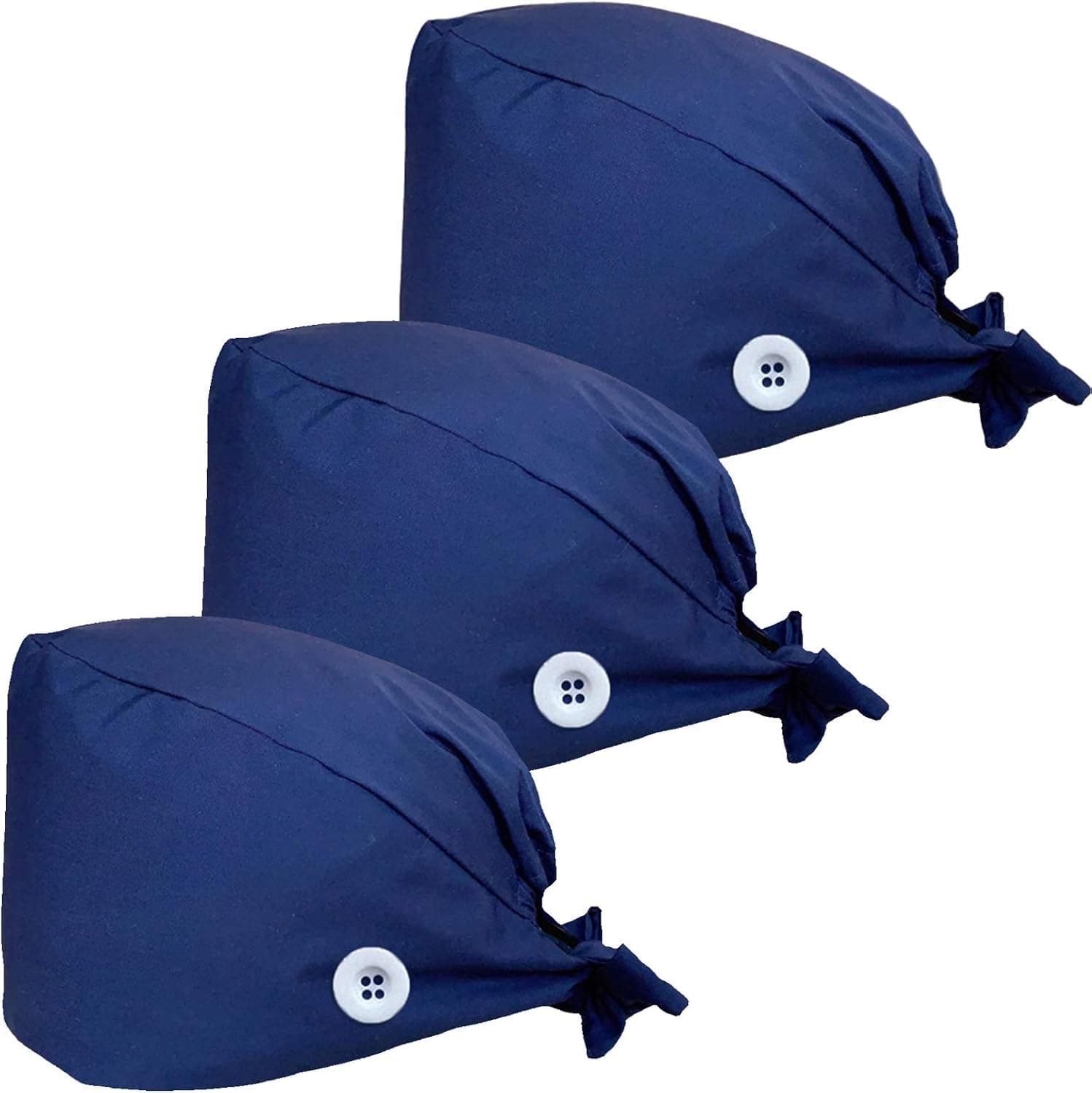USonline911 3pc Adjustable Working Cap with Button Sweatband for Women Men