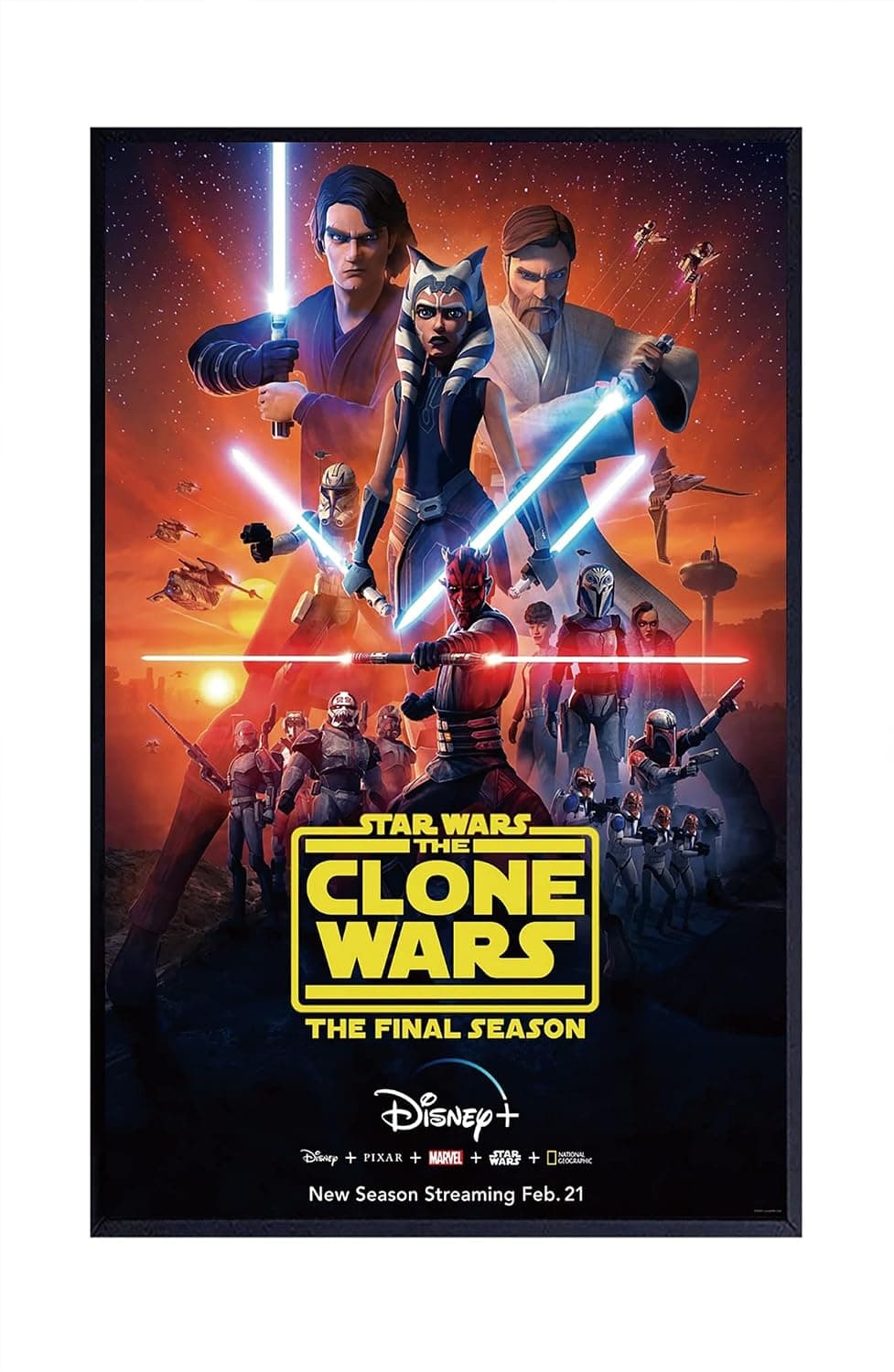 Christ-EZ Anime Cartoons Star Wars The Clone Wars Wall Art Print Poster Home Decor Premium - Matte poster Frameless Gift 11 x 17 inch(28cm x 43cm)