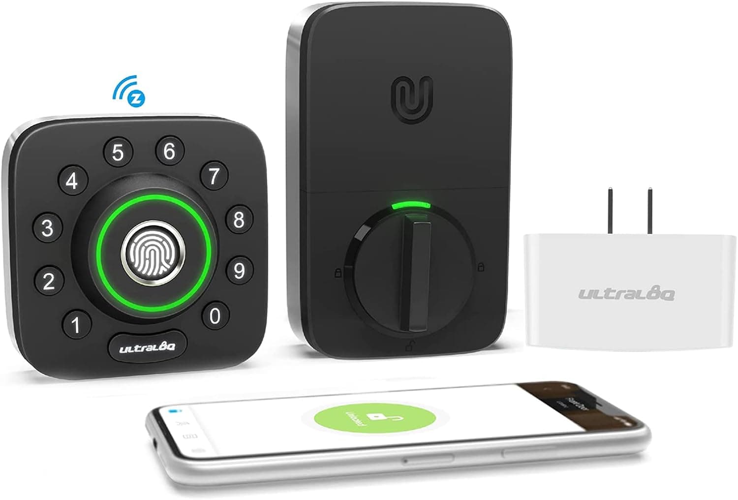 ULTRALOQ World's First Z-Wave Smart Lock with Fingerprint ID and WiFi Bridge, Work with Z-Wave Plus, Compatible with SmartThings, Hubitat, Z-Wave Deadbolt, ANSI Grade 1 Certified